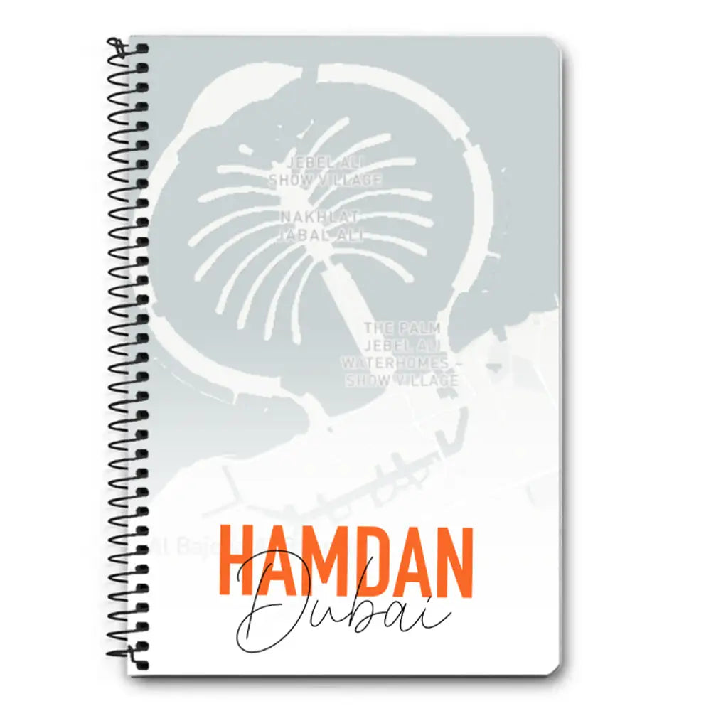 A5 Spiral Notebook Personalized Location Map & Name, Notebook - Stylizedd.com