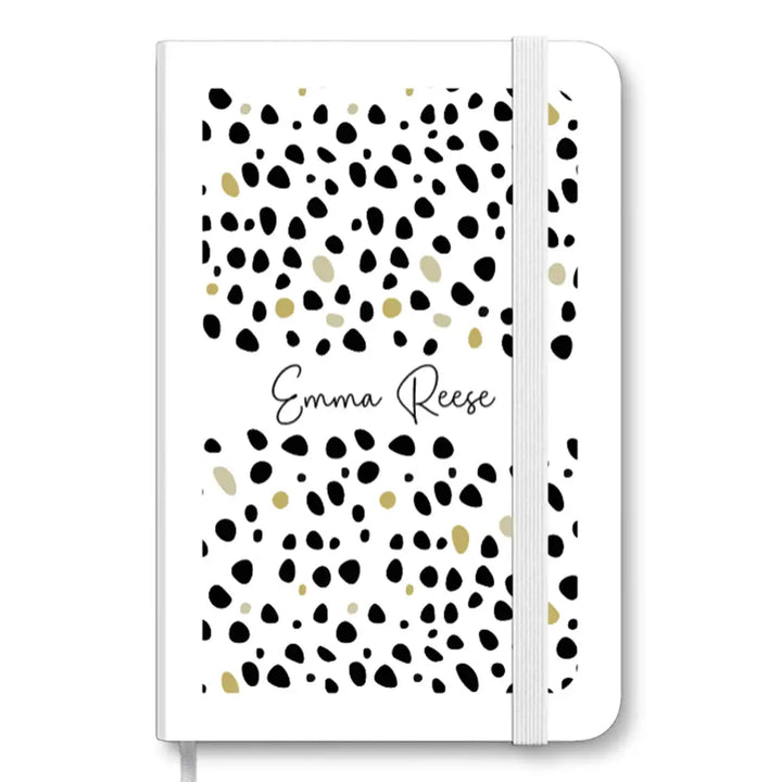 A5 Pu Leather Notebook Pebble Multi Color Custom Text, My Name Notebook - Stylizedd