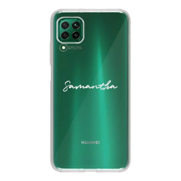 Huawei Nova 7i / P40 lite / Clear Classic Custom Text, My Name Phone Case - Huawei - Stylizedd.com