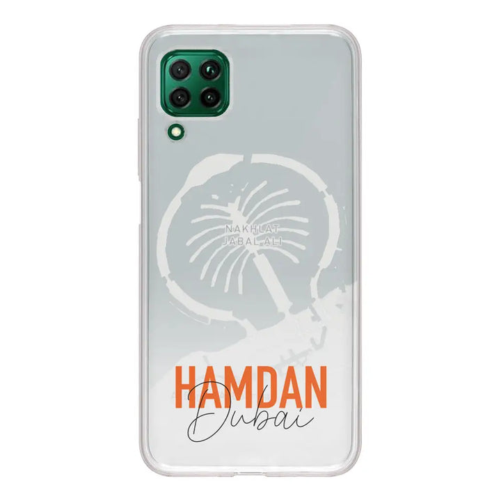 Huawei Nova 7i / P40 lite / Clear Classic Personalized Location Map & Name, Phone Case - Huawei - Stylizedd.com