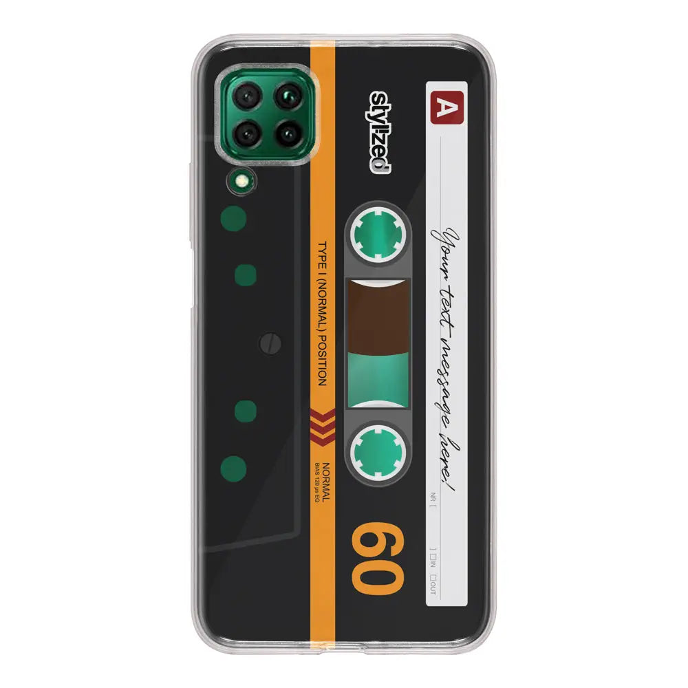 Huawei Nova 7i / P40 lite / Clear Classic Phone Case Custom Retro Cassette Tape Phone Case - Huawei - Stylizedd