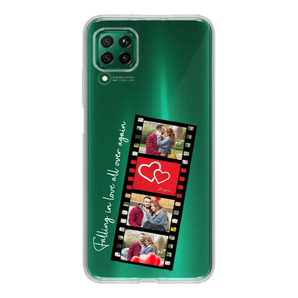 Huawei Nova 7i / P40 lite / Clear Classic Phone Case Custom Valentine Photo Film Strips, Phone Case - Huawei - Stylizedd