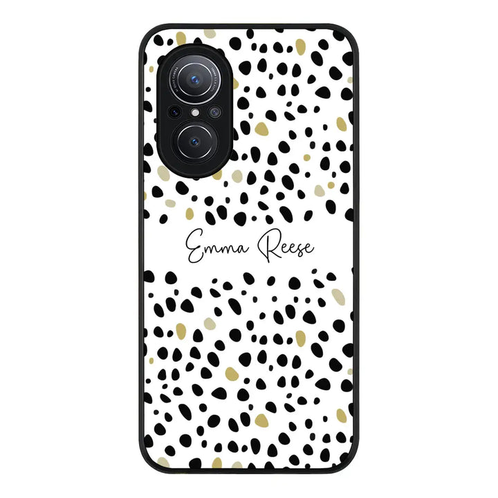 Huawei Nova 9 SE / Rugged Black Pebble Multi Color Custom Text, My Name Phone Case - Huawei - Stylizedd.com