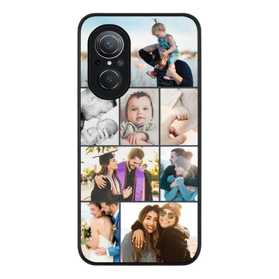 Huawei Nova 9 SE / Rugged Black Phone Case Personalised Photo Collage Grid Phone Case - Huawei - Stylizedd