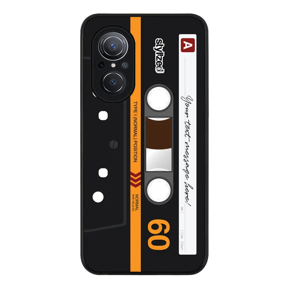 Huawei Nova 9 SE / Rugged Black Phone Case Custom Retro Cassette Tape Phone Case - Huawei - Stylizedd