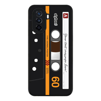 Huawei Nova Y70 / Rugged Black Phone Case Custom Retro Cassette Tape Phone Case - Huawei - Stylizedd