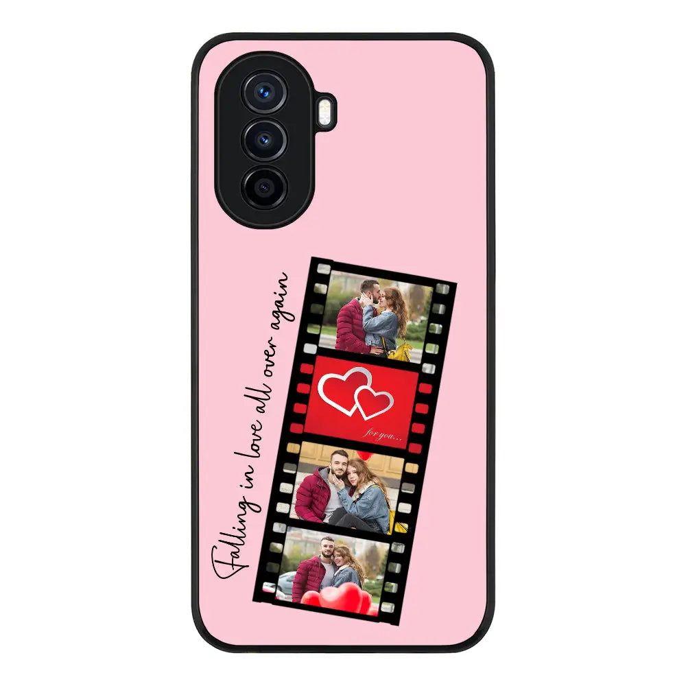Huawei Nova Y70 / Rugged Black Phone Case Custom Valentine Photo Film Strips, Phone Case - Huawei - Stylizedd