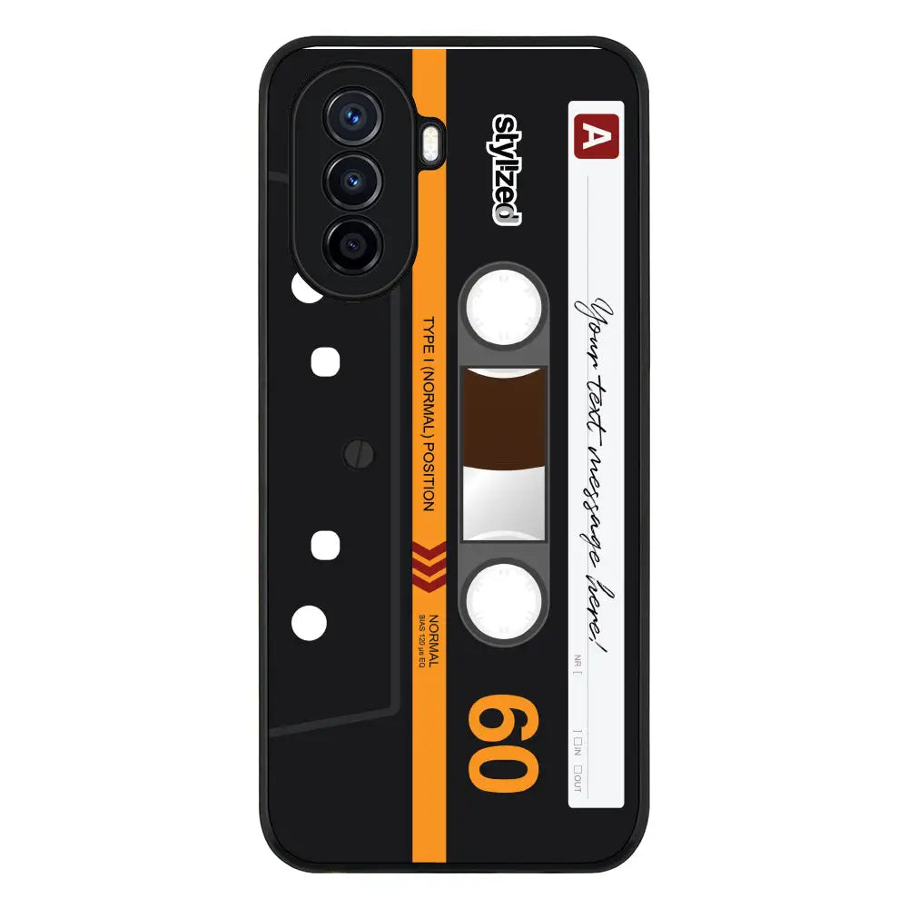 Huawei Nova Y71 / Rugged Black Custom Retro Cassette Tape Phone Case - Huawei - Stylizedd.com