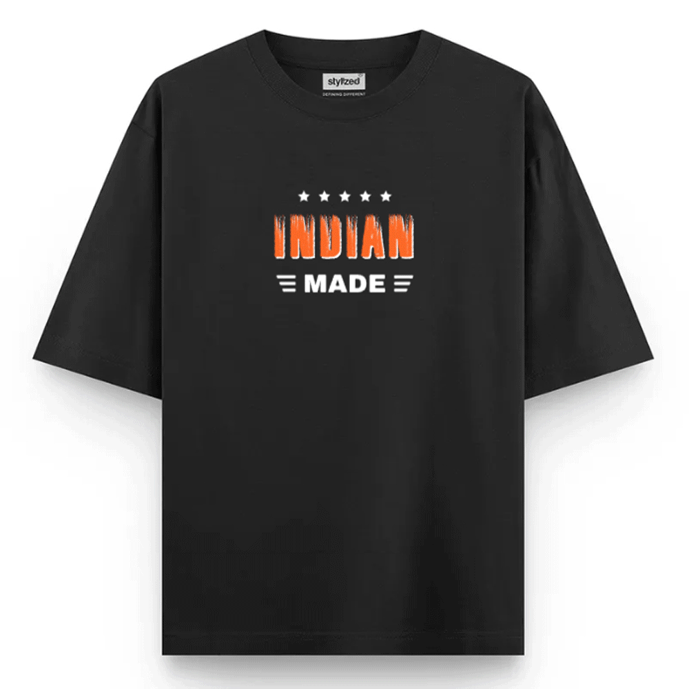 Custom Nationality Made T-shirt - Oversize - Black / XS - T-Shirt
