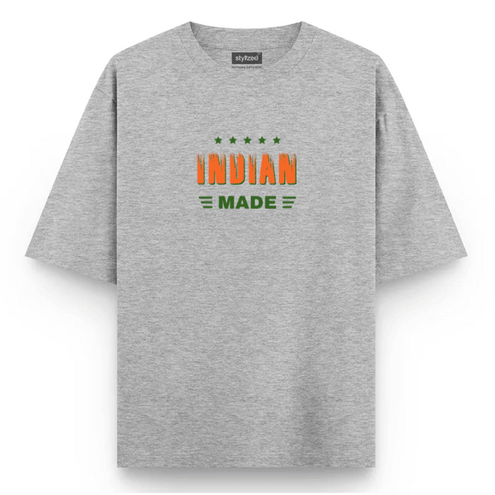 Custom Nationality Made T-shirt - Oversize - Light Grey / XS - T-Shirt