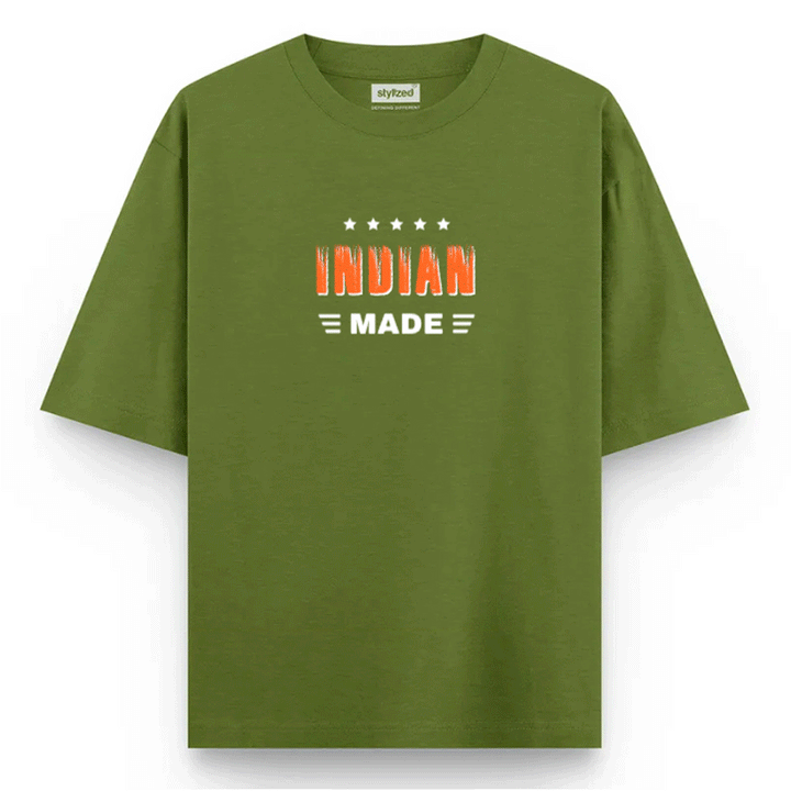Custom Nationality Made T-shirt - Oversize - Military Green / XS - T-Shirt