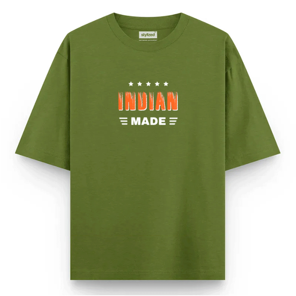 Custom Nationality Made T-shirt - Oversize - Military Green / XS - T-Shirt