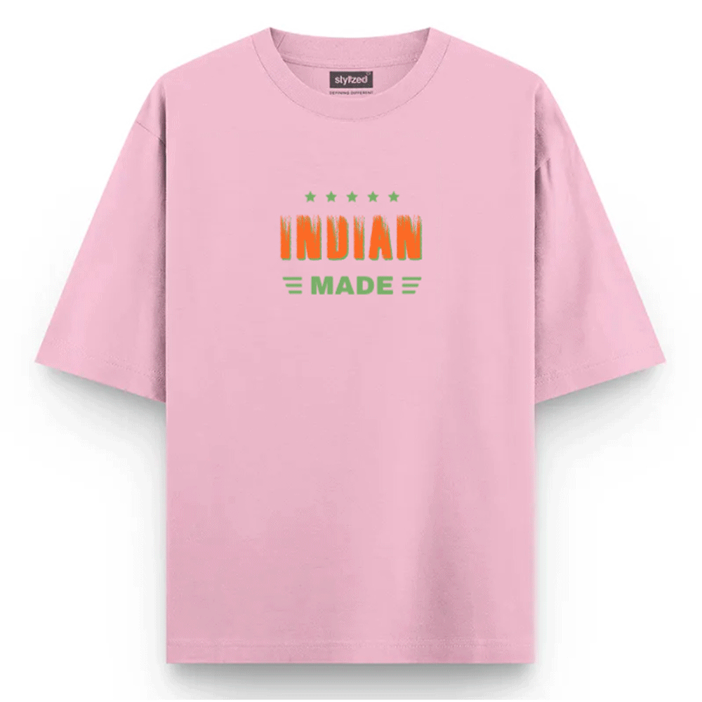 Custom Nationality Made T-shirt - Oversize - Pink / XS - T-Shirt