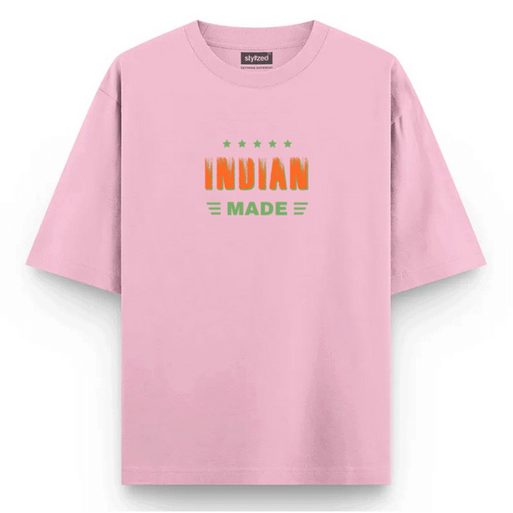 Custom Nationality Made T-shirt - Oversize - Pink / XS - T-Shirt