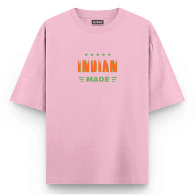Custom Nationality Made T-shirt - Oversize - Pink / XS - T-Shirt