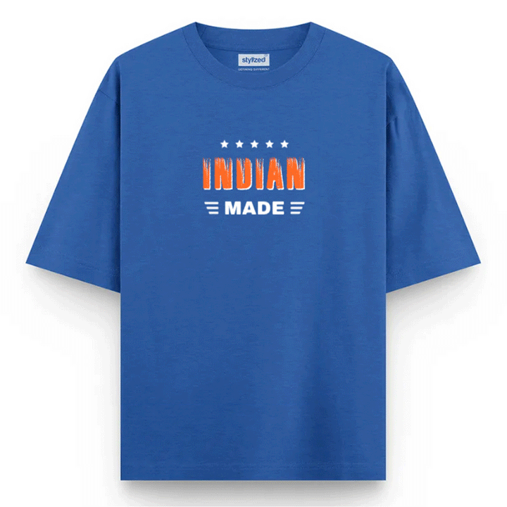 Custom Nationality Made T-shirt - Oversize - Royal Blue / XS - T-Shirt