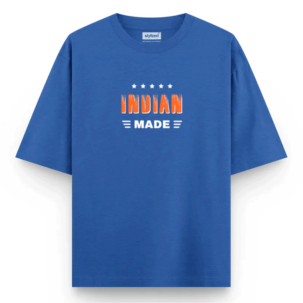 Custom Nationality Made T-shirt - Oversize - Royal Blue / XS - T-Shirt
