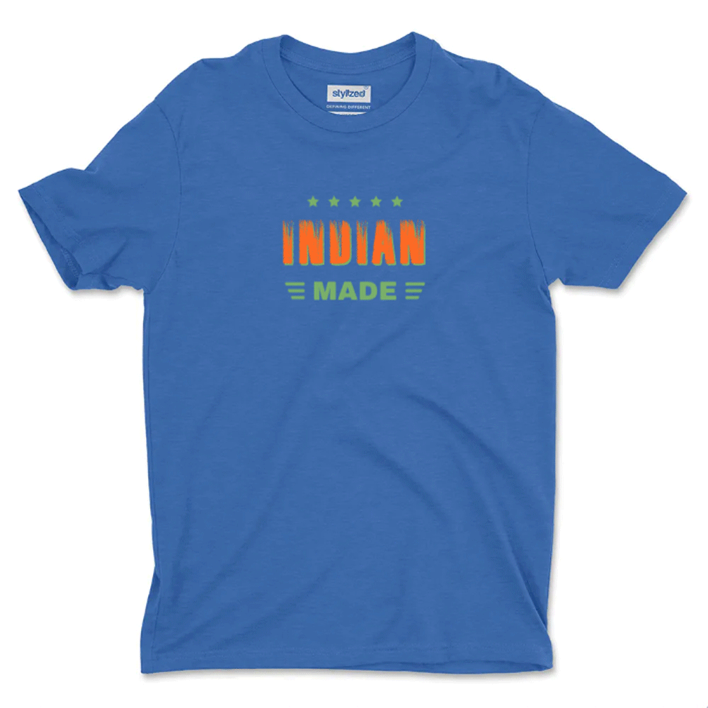 Custom Nationality Made T - shirt - Classic - Royal Blue / XS - T - Shirt