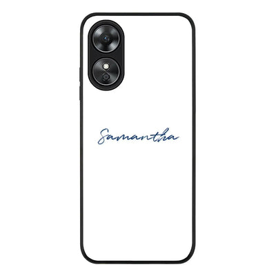 Oppo A17 Rugged Black Custom Text, My Name Phone Case - Oppo - Stylizedd.com