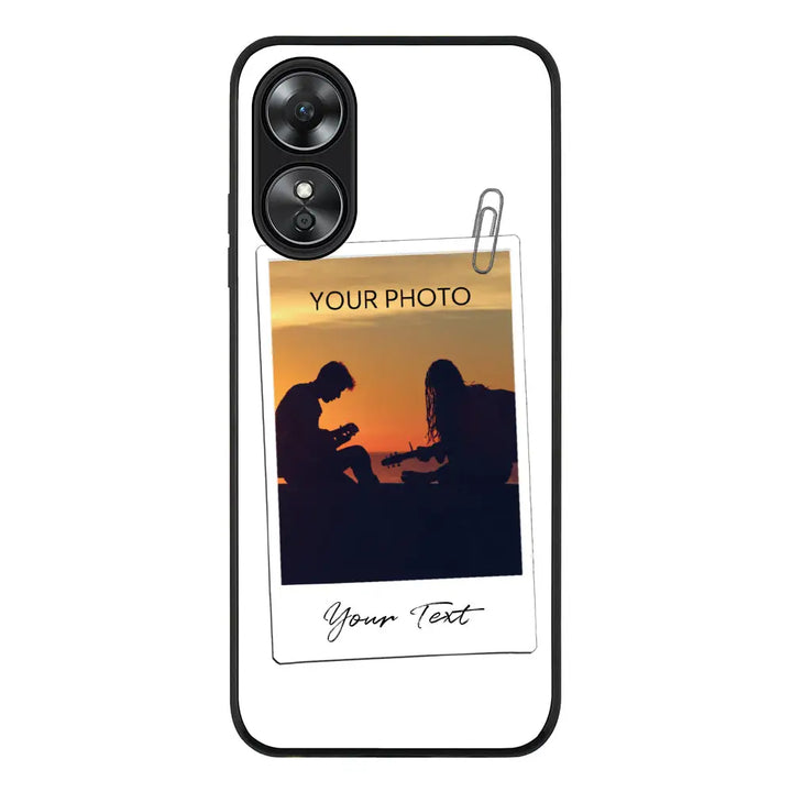 Oppo A17 / Rugged Black Phone Case Polaroid Photo Phone Case - Oppo - Stylizedd