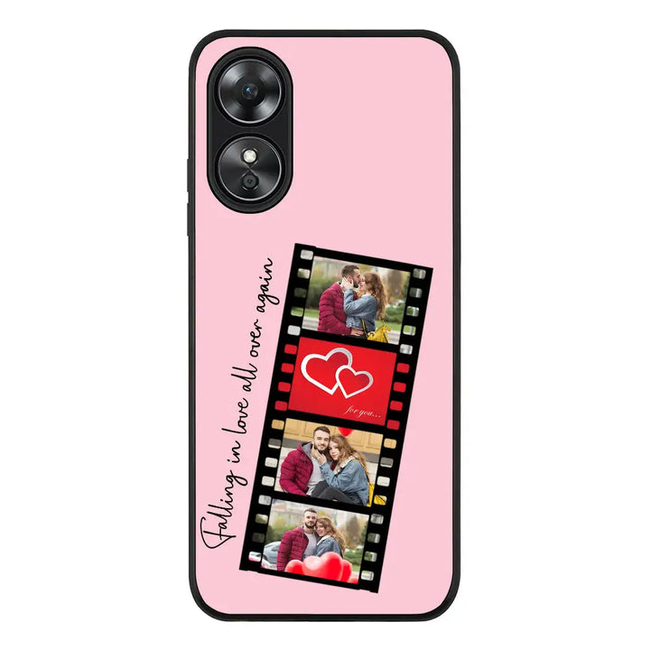 Oppo A17 / Rugged Black Custom Valentine Photo Film Strips, Phone Case - Oppo - Stylizedd.com