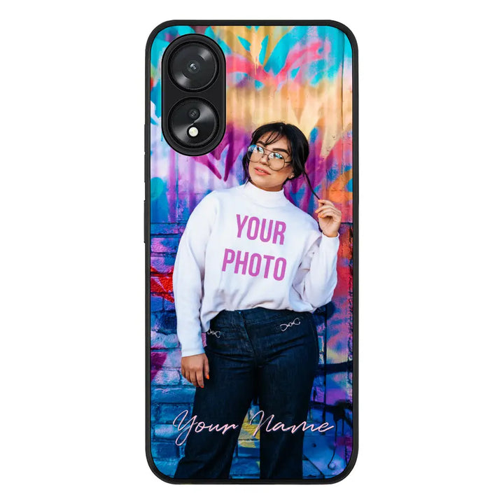 Oppo A18 / Oppo A38 / Rugged Black Custom Photo, My Style Phone Case - Oppo - Stylizedd.com