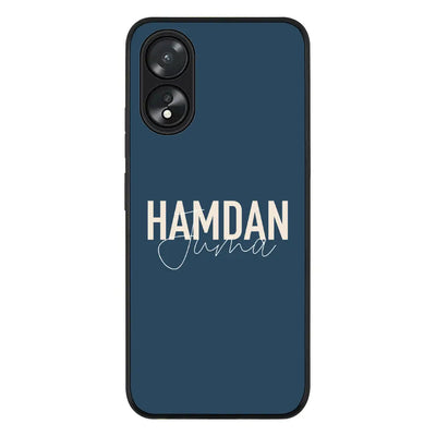 Oppo A18 / Oppo A38 / Rugged Black Phone Case Personalized Name Horizontal, Phone Case - Oppo - Stylizedd