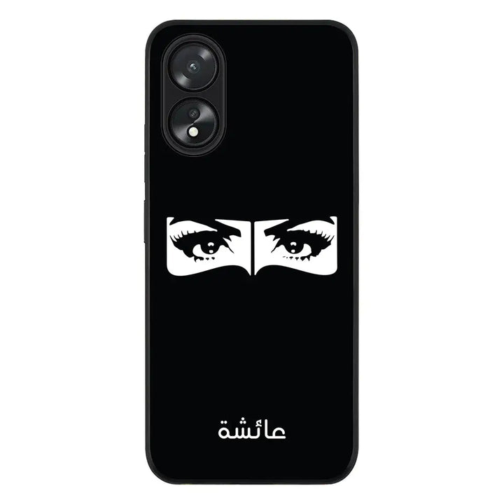 Oppo A18 / Oppo A38 / Rugged Black Custom Name Niqabi Eye, Phone Case - Oppo - Stylizedd.com