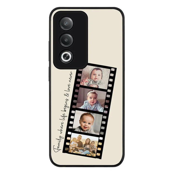 Oppo A3 Pro / A80 / Rugged Black Custom Film Strips Personalised Movie Strip, Phone Case - Oppo - Stylizedd.com