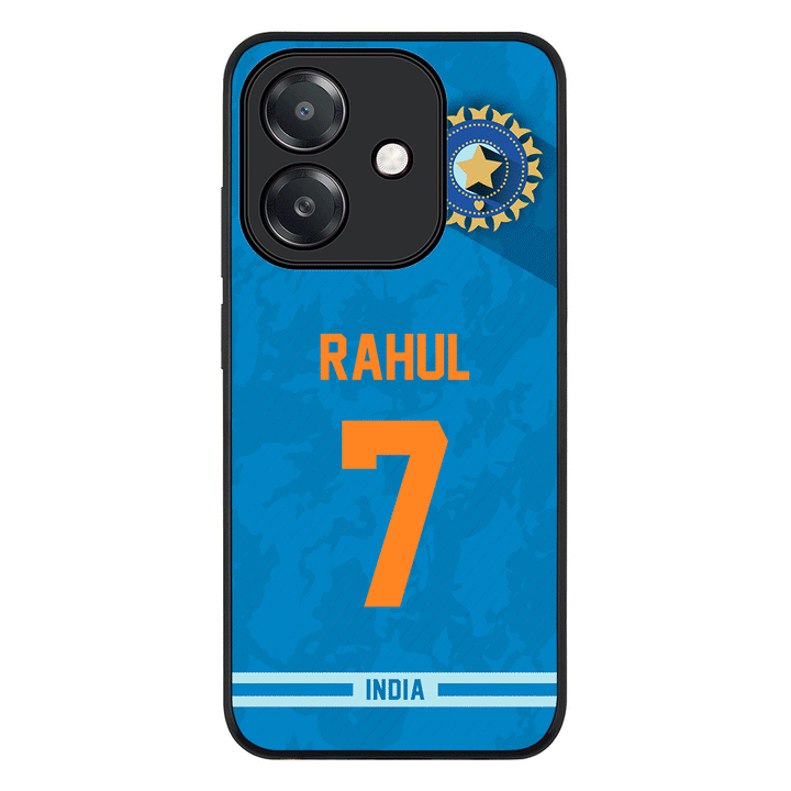 Oppo A3x 4G / A3 4G / Rugged Black Personalized Cricket Jersey Phone Case Custom Name & Number - Oppo - Stylizedd.com