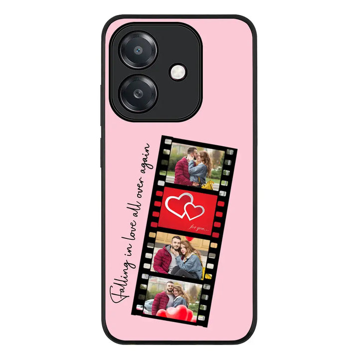 Oppo A3x 4G / A3 4G / Rugged Black Custom Valentine Photo Film Strips, Phone Case - Oppo - Stylizedd.com