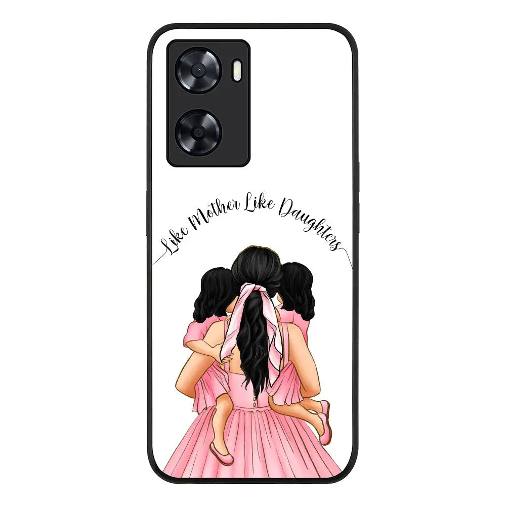 Oppo A57 4G / Oppo A77 4G / Oppo A77s Rugged Black Mother 2 daughters Custom Clipart, Text Phone Case - Oppo - Stylizedd.com