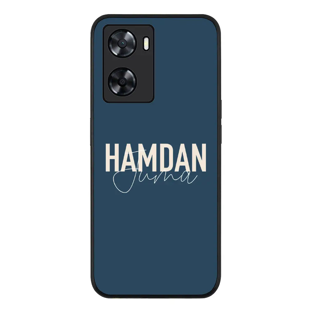 Oppo A57 4G / Oppo A77 4G / Oppo A77s Rugged Black Personalized Name Horizontal, Phone Case - Oppo - Stylizedd.com