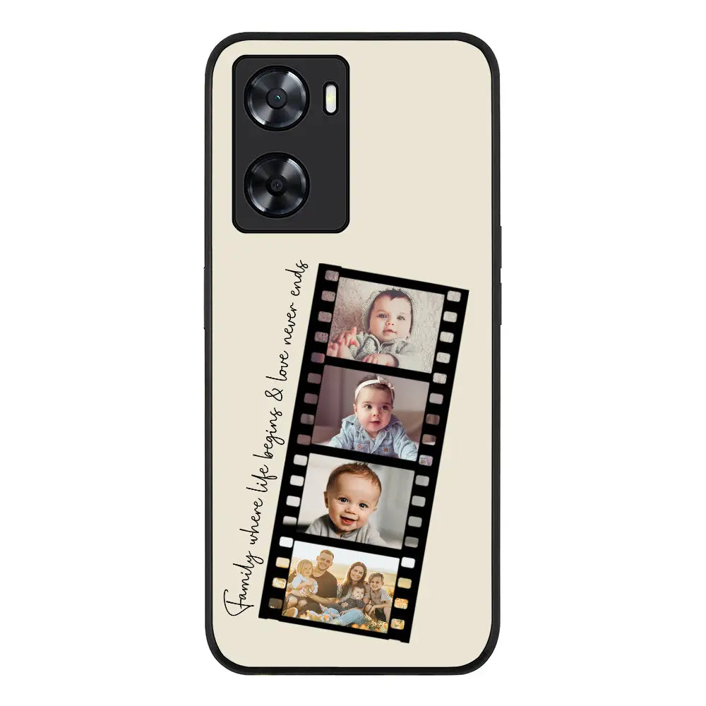 Oppo A57 4G / Oppo A7 7 4G / Oppo A77s / Rugged Black Custom Film Strips Personalised Movie Strip, Phone Case - Oppo - Stylizedd.com