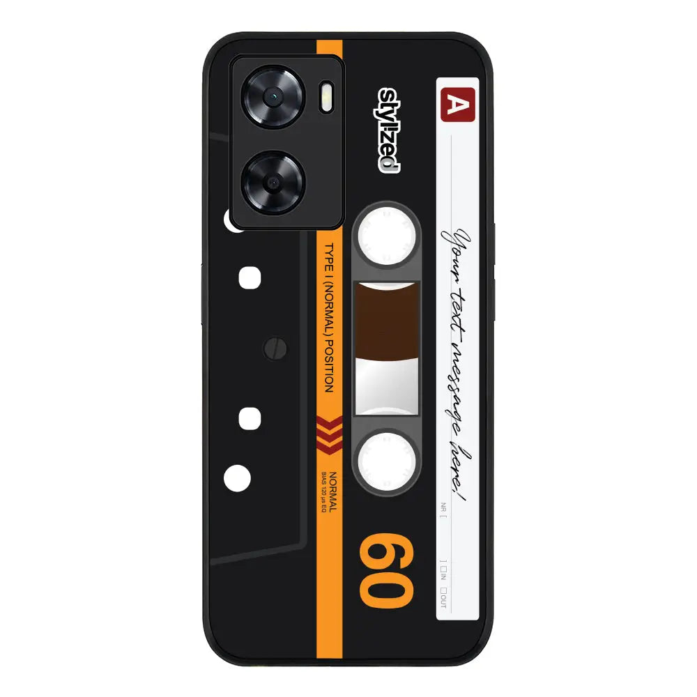 Oppo A57 4G / Oppo A77 4G / Oppo A77s / Rugged Black Phone Case Custom Retro Cassette Tape Phone Case - Oppo - Stylizedd