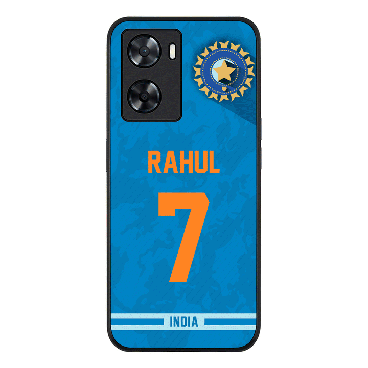 Oppo A57 4G / Oppo A7 7 4G / Oppo A77s / Rugged Black Personalized Cricket Jersey Phone Case Custom Name & Number - Oppo - Stylizedd.com
