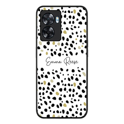 Oppo A57 5G Rugged Black Pebble Multi Color Custom Text, My Name Phone Case - Oppo - Stylizedd.com