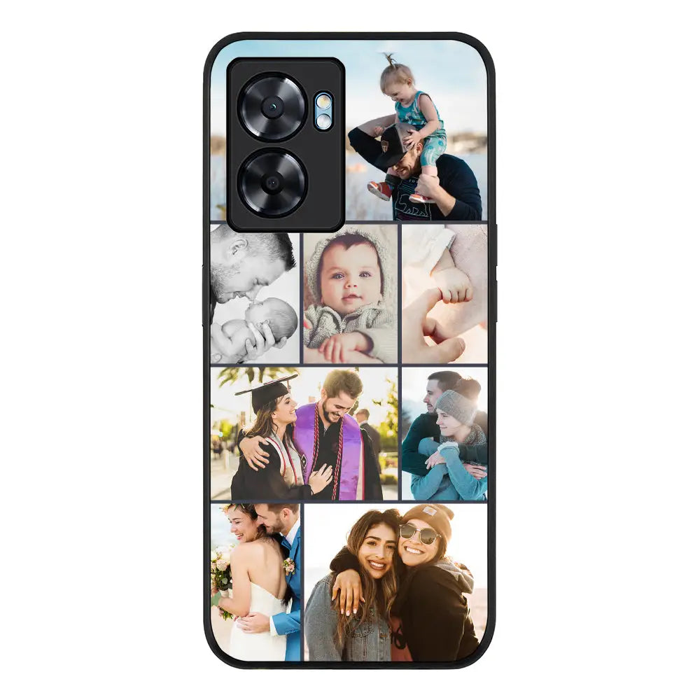 Oppo A57 5G Rugged Black Personalised Photo Collage Grid Phone Case - Oppo - Stylizedd.com