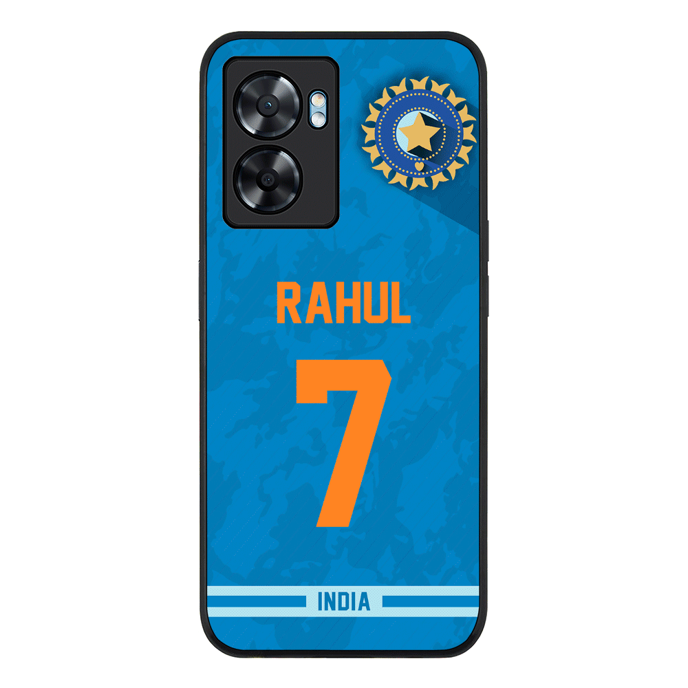 Oppo A57 5G / Rugged Black Personalized Cricket Jersey Phone Case Custom Name & Number - Oppo - Stylizedd.com