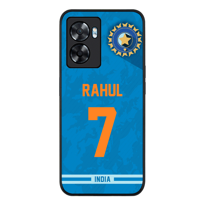Oppo A57 5G / Rugged Black Personalized Cricket Jersey Phone Case Custom Name & Number - Oppo - Stylizedd.com
