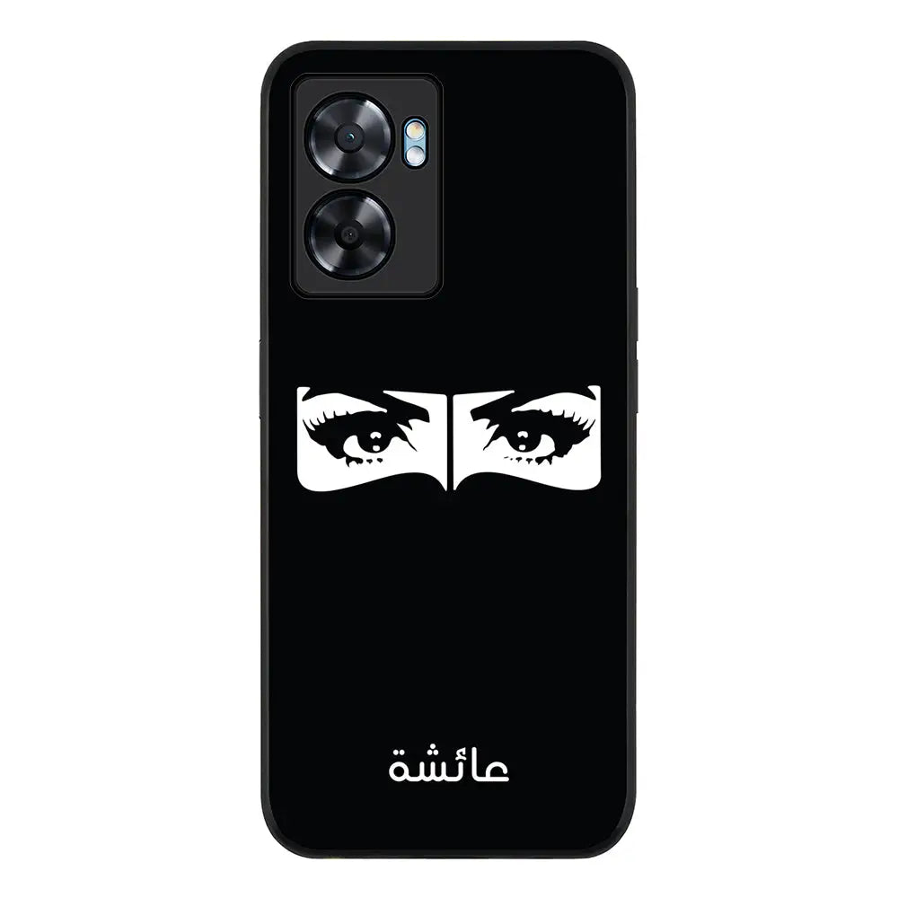 Oppo A57 5G / Rugged Black Custom Name Niqabi Eye, Phone Case - Oppo - Stylizedd.com