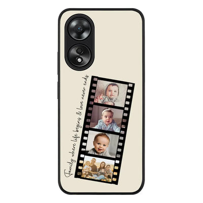 Custom Film Strips Personalised Movie Strip Phone Case - Oppo - A58 4G / Rugged Black - Stylizedd
