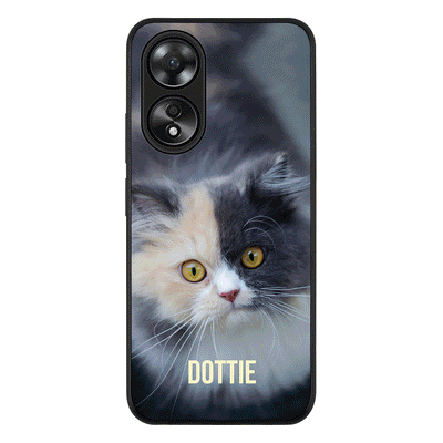 Personalized Pet Cat Phone Case - Oppo - A58 4G / Rugged Black - Stylizedd