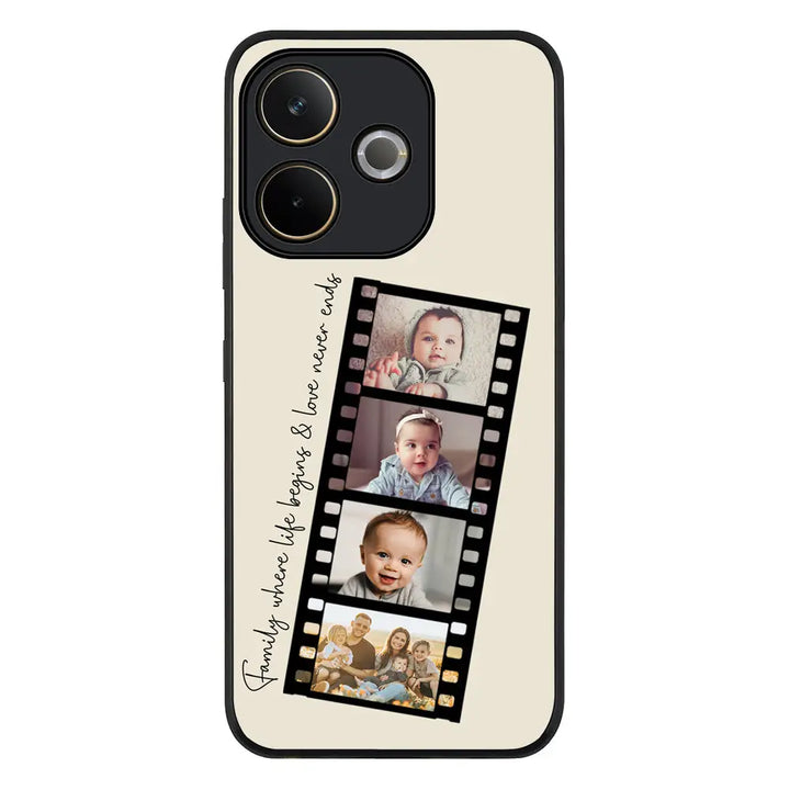 Custom Film Strips Personalised Movie Strip Phone Case - Oppo - A5 Pro 5G / 4G / Rugged Black