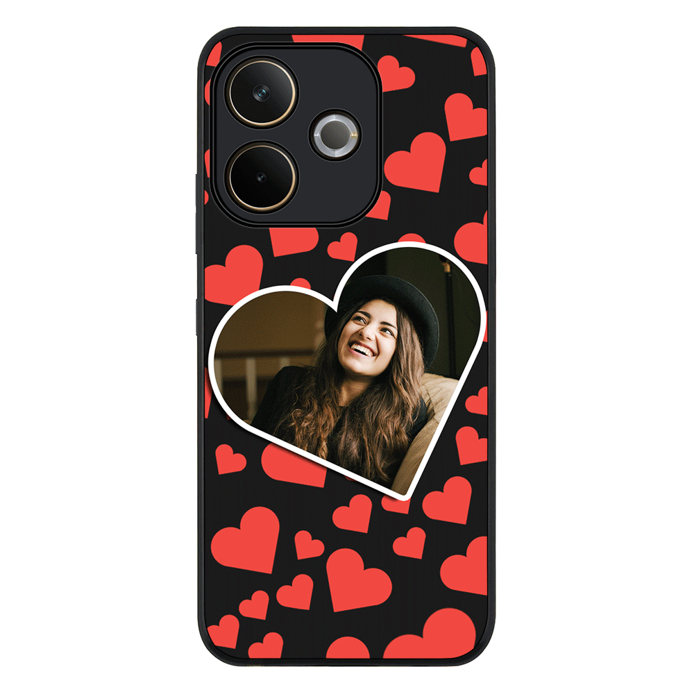Custom Photo Heart shaped Phone Case - Oppo - A5 Pro 5G / 4G / Rugged Black - Stylizedd