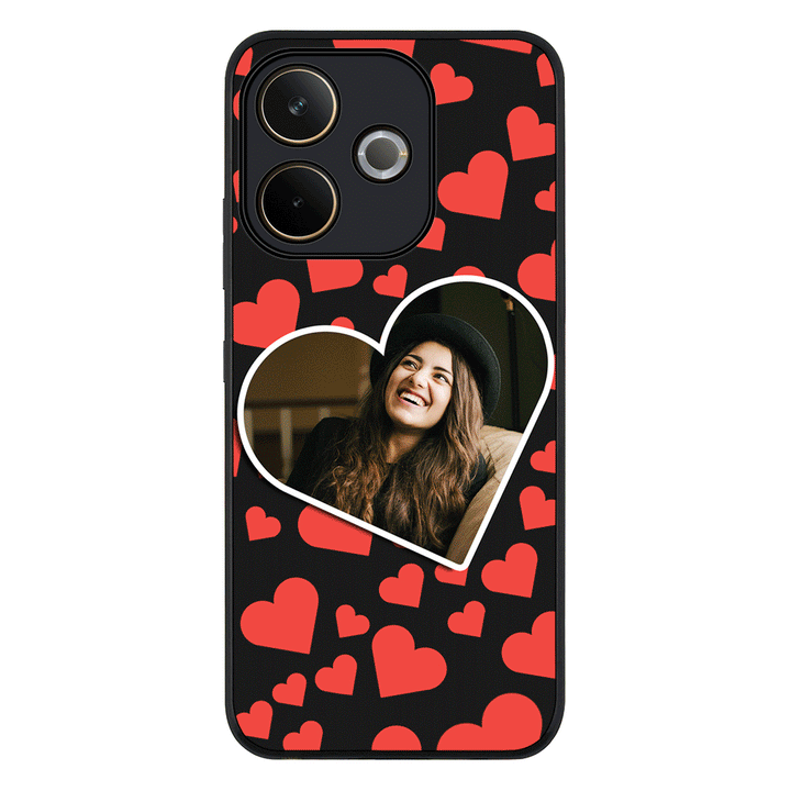 Custom Photo Heart shaped Phone Case - Oppo - A5 Pro 5G / 4G / Rugged Black - Stylizedd