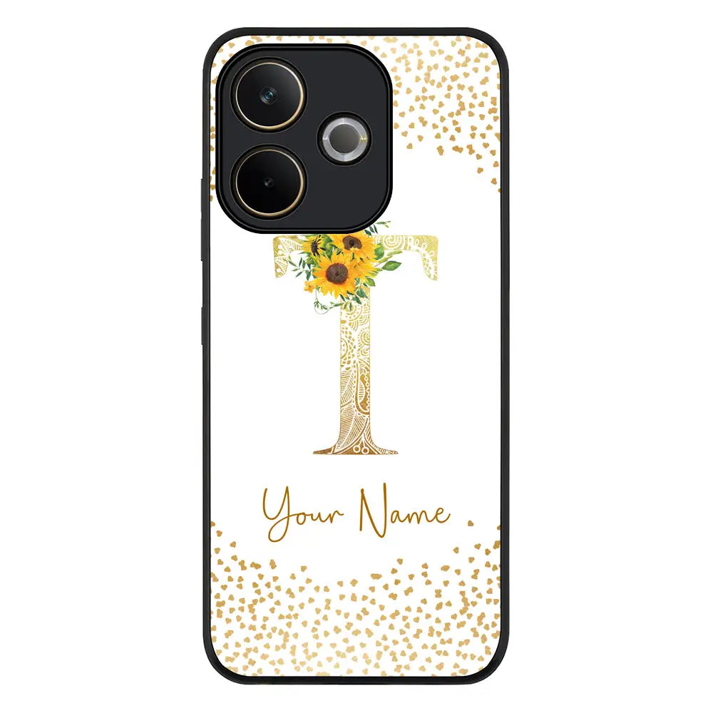 Floral Mandala Initial Phone Case - Oppo - A5 Pro 5G / 4G / Rugged Black - Stylizedd