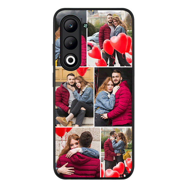 Personalised Valentine Photo Collage Grid, Phone Case - Oppo