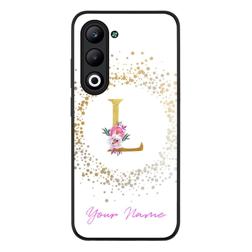 Floral Initial Phone Case - Oppo