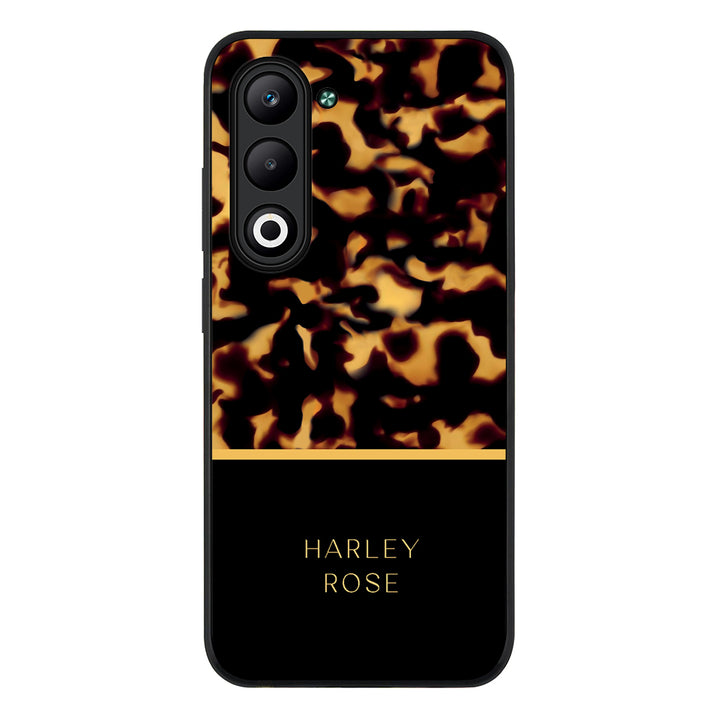 Personalized Text Luxury Tortoise Shell Pattern, Phone Case - Oppo
